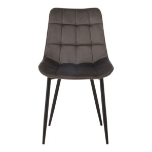 327 000077 3 Chair Berne Argos The Classic dark grey velvet with black metal leg 53x57x87cm