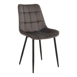 Chair Berne Argos The Classic dark grey velvet with black metal leg 53x57x87cm