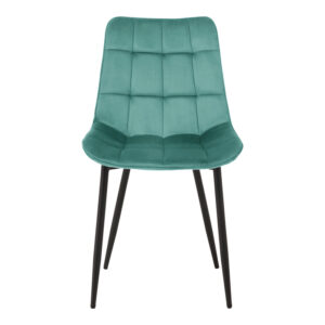 327 000078 3 Chair Berne Argos The Classic petrol velvet with black metal leg 53x57x87cm