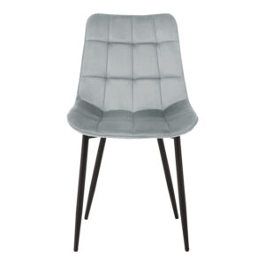 327 000079 3 Chair Berne Argos The Classic grey velvet with black metal leg 53x57x87cm