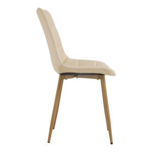 327 000080 2 Chair Berne Argos The Classic cream velvet with natural color metal leg 53x57x87cm