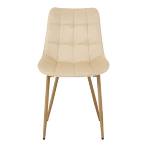 327 000080 3 Chair Berne Argos The Classic cream velvet with natural color metal leg 53x57x87cm