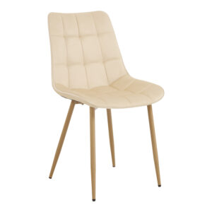 Chair Berne Argos The Classic cream velvet with natural color metal leg 53x57x87cm