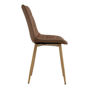 327 000081 3 Chair Berne Argos The Classic brown velvet with natural color metal leg 53x57x87cm