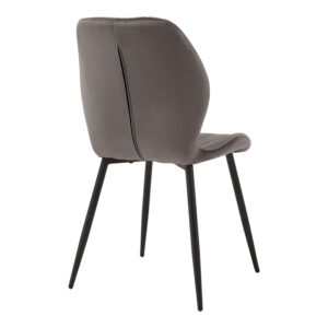 327 000082 1 Chair Jelour Argos The Classic dark grey velvet with black metal leg 55x54,5x84,5cm