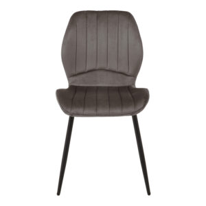 327 000082 3 Chair Jelour Argos The Classic dark grey velvet with black metal leg 55x54,5x84,5cm