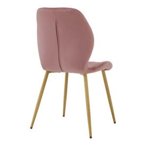 327 000083 1 Chair Jelour Argos The Classic dusty rose velvet with natural color metal leg 55x54,5x84,5cm