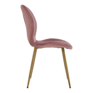 327 000083 2 Chair Jelour Argos The Classic dusty rose velvet with natural color metal leg 55x54,5x84,5cm