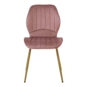 327 000083 3 Chair Jelour Argos The Classic dusty rose velvet with natural color metal leg 55x54,5x84,5cm