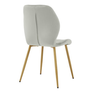 327 000084 1 Chair Jelour Argos The Classic grey velvet with natural color metal leg 55x54,5x84,5cm