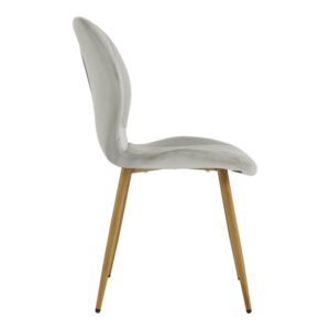 327 000084 2 Chair Jelour Argos The Classic grey velvet with natural color metal leg 55x54,5x84,5cm