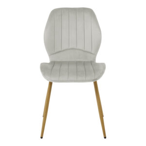 327 000084 3 Chair Jelour Argos The Classic grey velvet with natural color metal leg 55x54,5x84,5cm