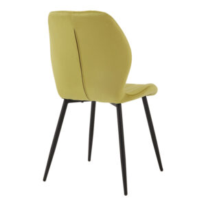 327 000085 1 Chair Jelour Argos The Classic yellow velvet with black metal leg 55x54,5x84,5cm