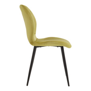 327 000085 2 Chair Jelour Argos The Classic yellow velvet with black metal leg 55x54,5x84,5cm