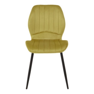 327 000085 3 Chair Jelour Argos The Classic yellow velvet with black metal leg 55x54,5x84,5cm