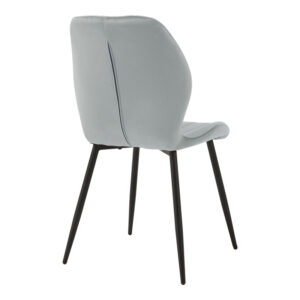 327 000086 1 Chair Jelour Argos The Classic grey velvet with black metal leg 55x54,5x84,5cm