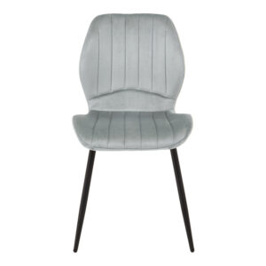 327 000086 3 Chair Jelour Argos The Classic grey velvet with black metal leg 55x54,5x84,5cm
