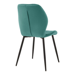 327 000087 1 Chair Jelour Argos The Classic petrol velvet with black metal leg 55x54,5x84,5cm