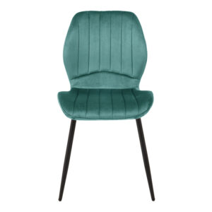 327 000087 3 Chair Jelour Argos The Classic petrol velvet with black metal leg 55x54,5x84,5cm