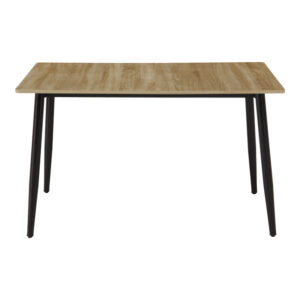 327 000088 1 Table Loza Argos The Classic sonoma MDF with black metal leg 120x70x73cm