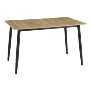 Table Loza Argos The Classic sonoma MDF with black metal leg 120x70x73cm
