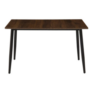 327 000089 1 Table Loza Argos The Classic walnut MDF with black metal leg 120x70x73cm