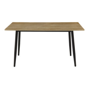 327 000090 1 Table Loza Argos The Classic sonoma MDF with black metal leg 140x80x73cm
