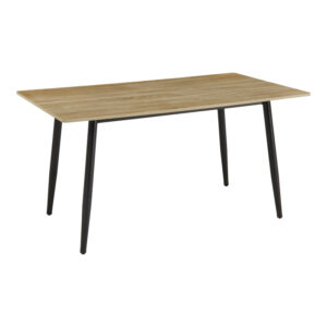Table Loza Argos The Classic sonoma MDF with black metal leg 140x80x73cm