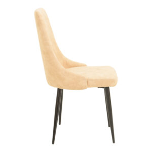 327 000092 2 Chair Trenda Argos The Classic beige fabric with black metal leg 59x44x90cm