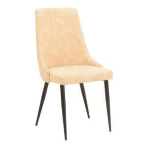 Chair Trenda Argos The Classic beige fabric with black metal leg 59x44x90cm