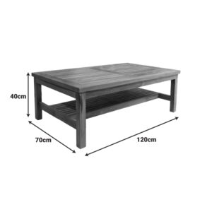 336 000042 3 Coffee table Louf Argos The Classic walnut color teak wood 120x70x40cm