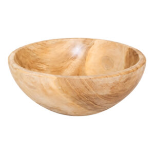 Deco bowl Dero Argos The Classic teak wood in natural color D30x10cm