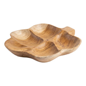 Deco plate Feya Argos The Classic teak wood in natural color 18x30x5cm