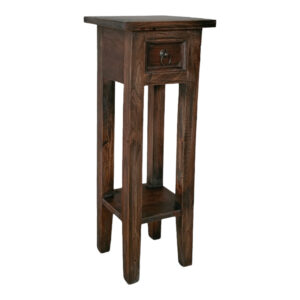 Side table Orkney Argos The Classic mindi wood in walnut color 25x25x67cm