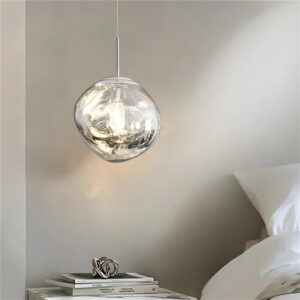 342 000154 1 Ceiling lamp Henfa Argos The Classic silver metal with glass D26x26cm