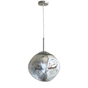 Ceiling lamp Henfa Argos The Classic silver metal with glass D26x26cm
