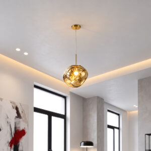 342 000155 1 Ceiling lamp Henfa Argos The Classic gold metal with glass D26x26cm