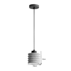 342 000156 3 Ceiling lamp Fino Argos The Classic walnut wood and travertie D12x16cm