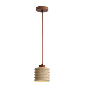 Ceiling lamp Fino Argos The Classic walnut wood and travertie D12x16cm