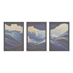Wall art in frame Namia Argos The Classic triptyque with digital print 33x0.3x48cm