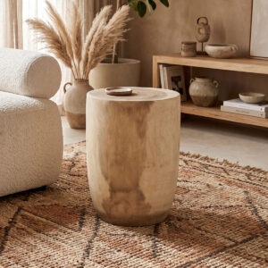 Stool Table table Tronco Argos The Classic suar wood in natural shade D33x45cm