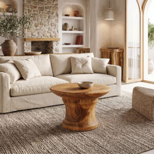 Coffee table Stomer Argos The Classic suar wood in natural shade D66x45cm