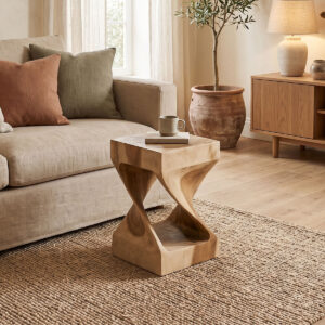 Stool Table Cabair Argos The Classic suar wood in natural shade 30x30x46cm