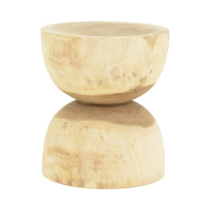 Stool Table Hourglass Argos The Classic suar wood in natural shade D40x45cm
