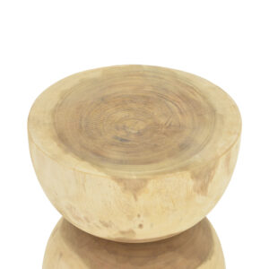 Stool Table Hourglass Argos The Classic suar wood in natural shade D40x45cm