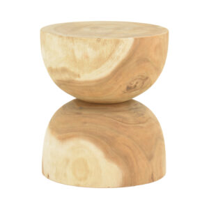 Stool Table Hourglass Argos The Classic suar wood in walnut D40x45cm