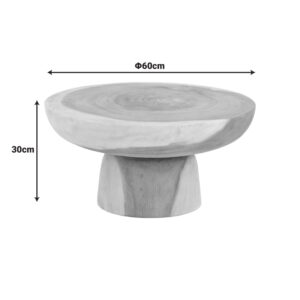 Chrissie coffee table Argos The Classic suar wood in natural shade D60x30cm