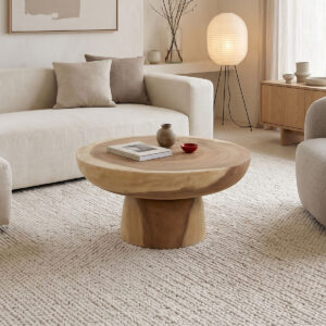 Chrissie coffee table Argos The Classic suar wood in natural shade D60x30cm