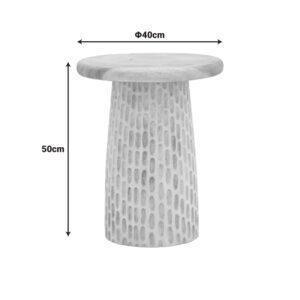Side table Cortney Argos The Classic suar wood in natural shade D40x50cm