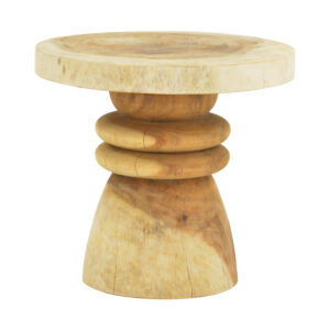 Side table Bolemo Argos The Classic suar walnut wood D50x45cm